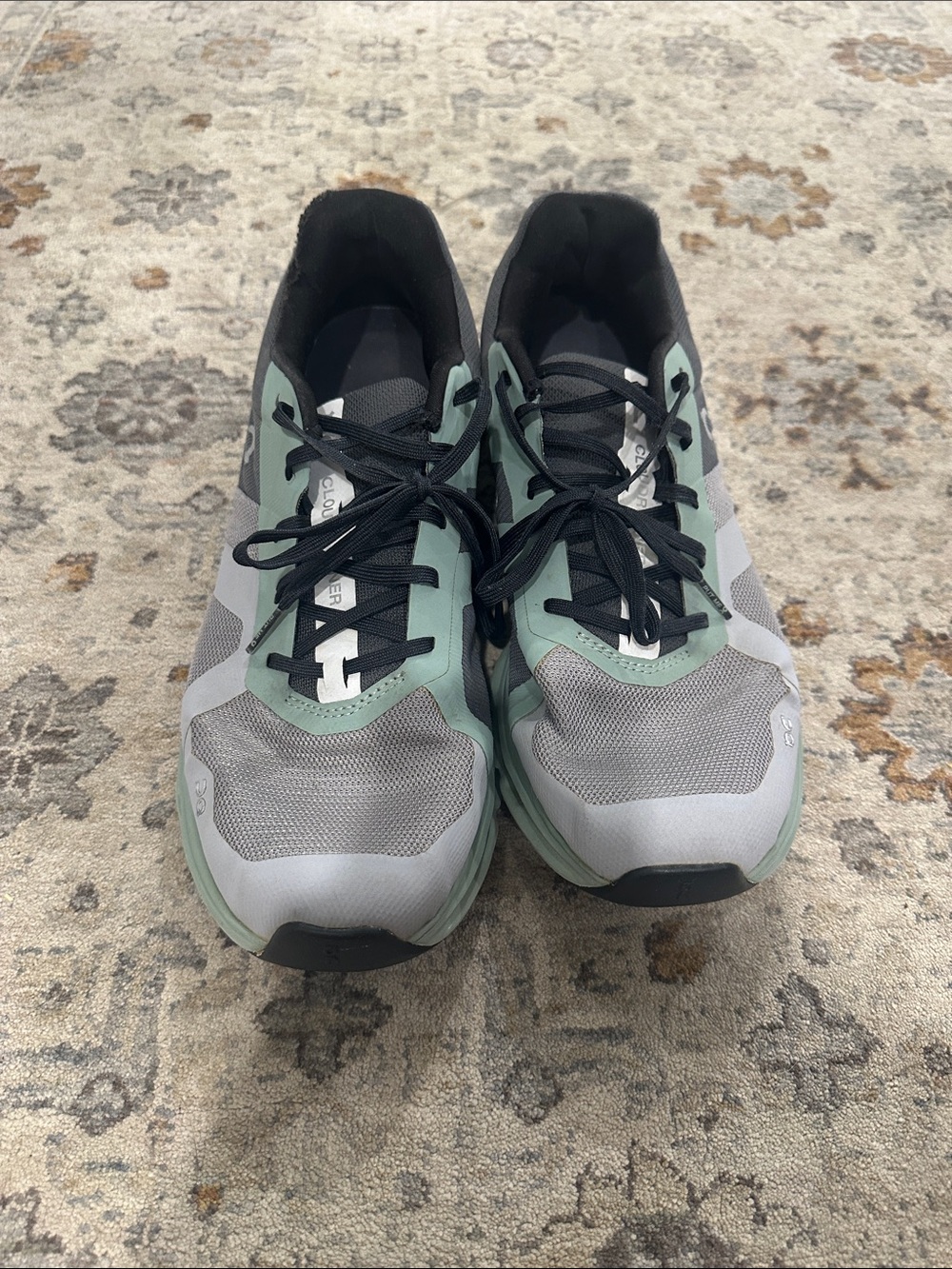 On Running Men's Athletic Sneakers in Gray and Sage